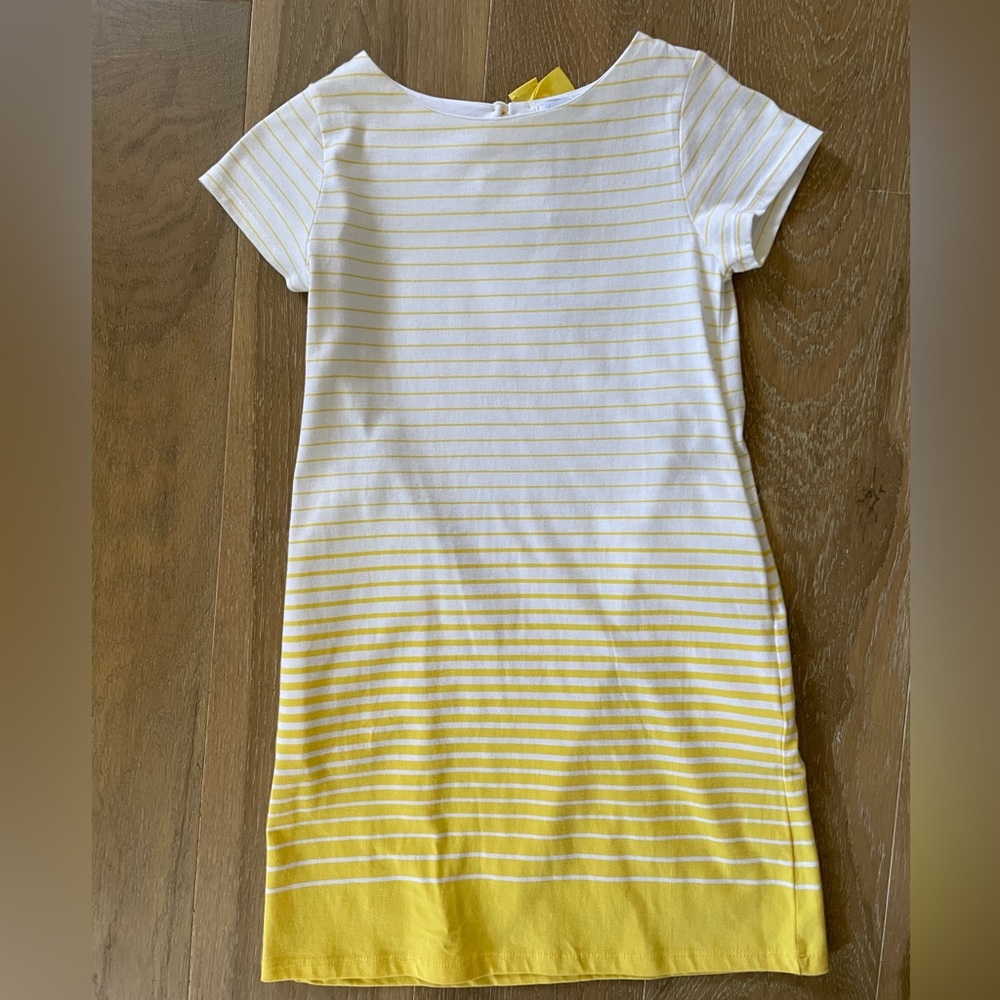 Jacadi Croisette Girls Dress White/Yellow Size 12 yrs 152 cm New With Tags